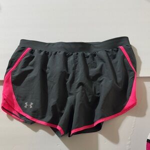 Under Armour Women's Athletic Shorts in Black and Pink